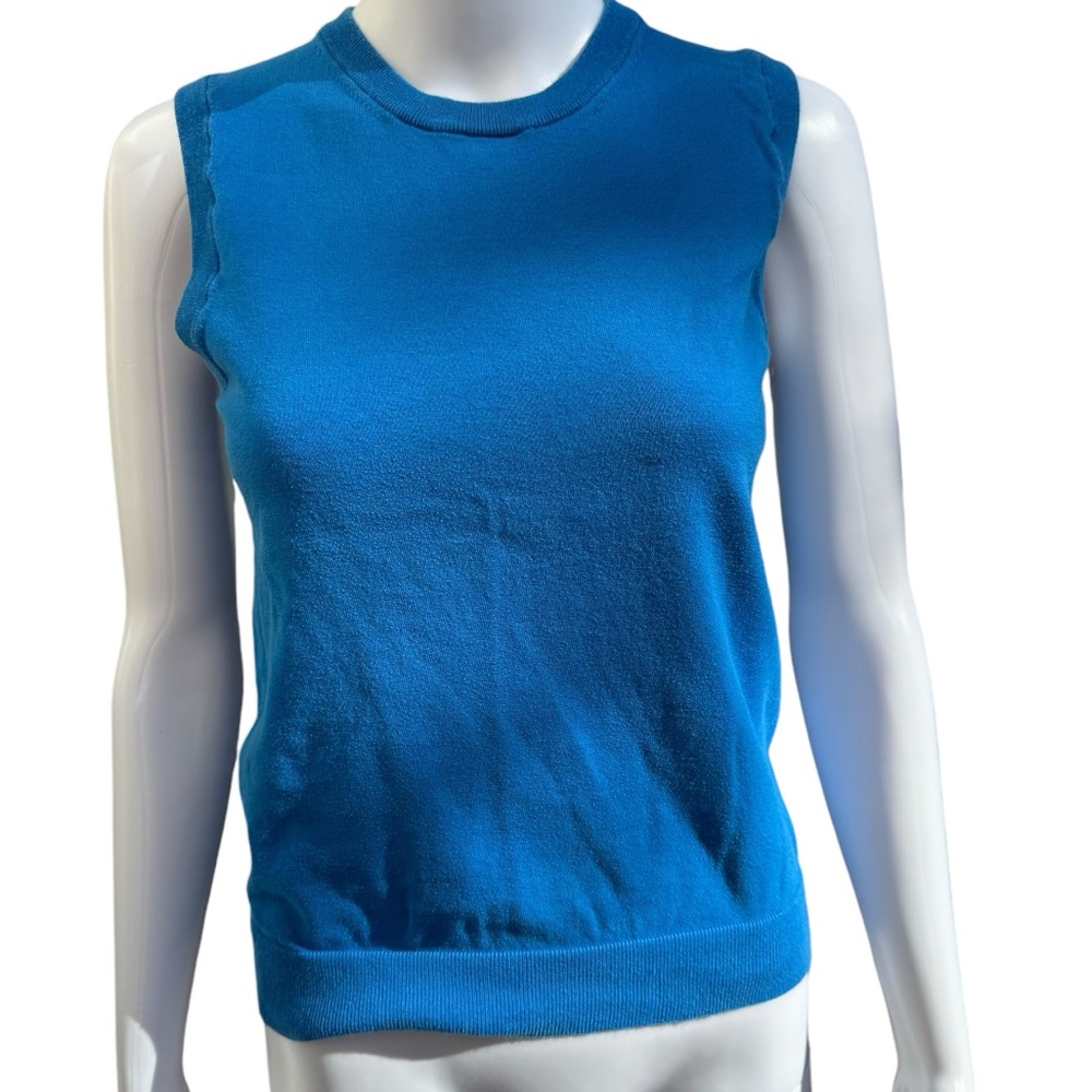 J. Crew Women’s Cotton Sleeveless Shell Sweater Royal Blue Size Small